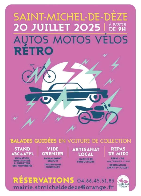 auto retro vélo moto