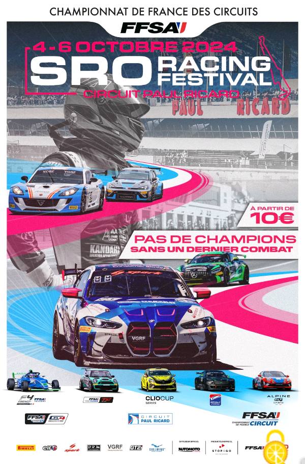 Évènement : SRO RACING FESTIVAL - 4-6 OCTOBRE 2024